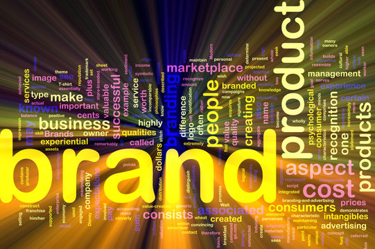 Brand marketing background concept glowing