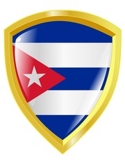 Golden emblem of  Cuba