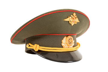 Russian military green peaked cap