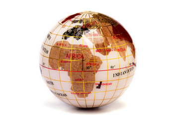 Globe showing the world