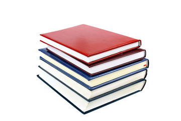 Stack of different variety colorful books