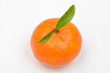 organic sweet orange and a white background