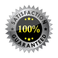 100% satisfaction guaranteed  label (vector)