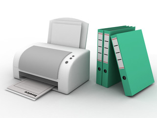 printer with folders