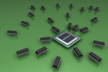 Procesor jako autorytet dla mikroprocesorów. - obrazy, fototapety, plakaty