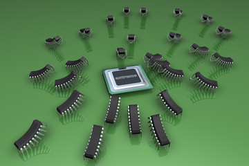 Procesor jako autorytet dla mikroprocesorów. - obrazy, fototapety, plakaty