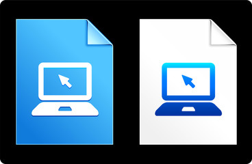 computer laptop on Paper Set