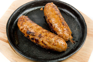Fried sausages