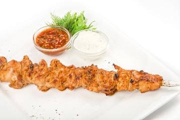 Grilled chicken kebab