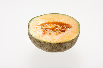Half of a cantaloupe.