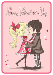 pretzel and bubble kissing