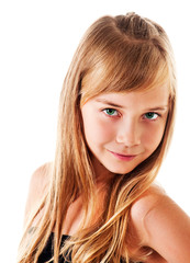 Naklejka premium The girl smiles.