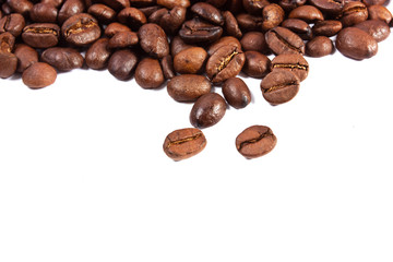 coffee beans isolated on white background