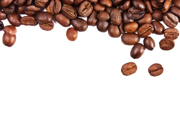 coffee beans isolated on white background