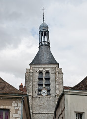 Fototapeta premium Old medieval tower with a clock