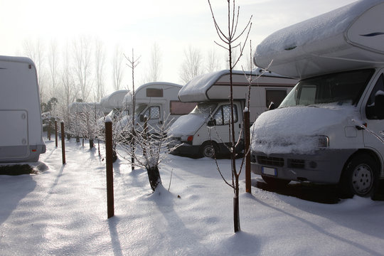 camper in inverno