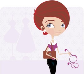 women buying dress