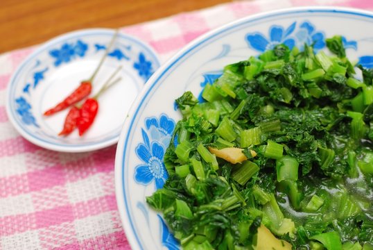 Homemade Chinese vegetarian cuisine