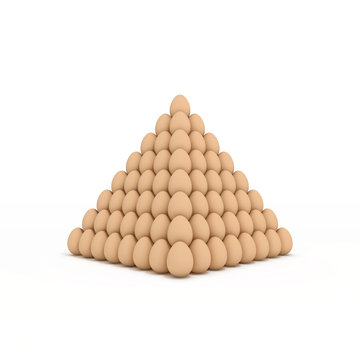 Pyramide aus Eiern dunkel