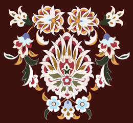Traditional antique ottoman turkish vector design