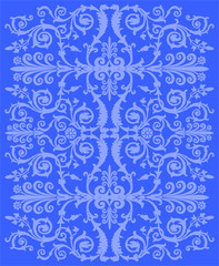 blue curled decoration illustration