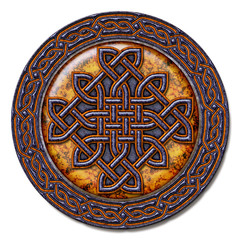Keltisches Zierschild mit Knotenmuster