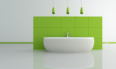 Obraz na płótnie Canvas green contemporary bathroom