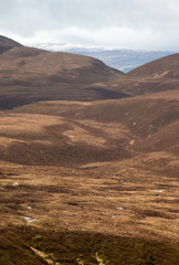 Fototapeta na wymiar Cairngorm Mountain with the cloudy sky, Scotland