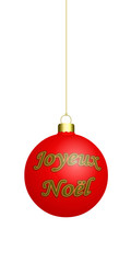 Fototapeta na wymiar Boule pour un joyeux Noël