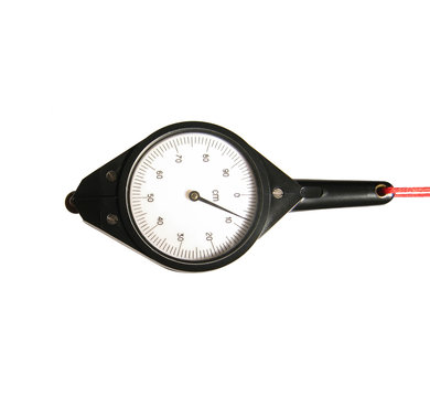 single black curvimeter on white background