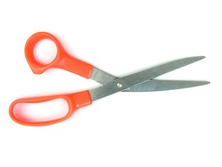 Schere mit orangem Griff