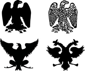 four heraldic eagles
