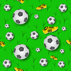 Naklejka premium Fottball Seamless Pattern