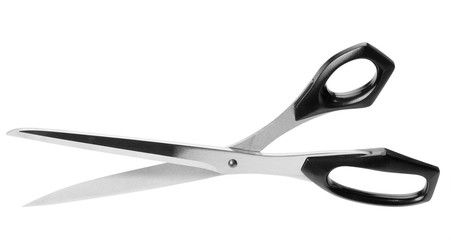 Scissors on white isolated with clipping path