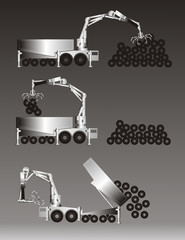 Camion con gru idraulica