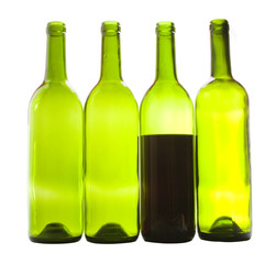 Wine bottles close-up