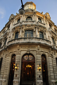 Luxurious building facade in Old havana, cuba