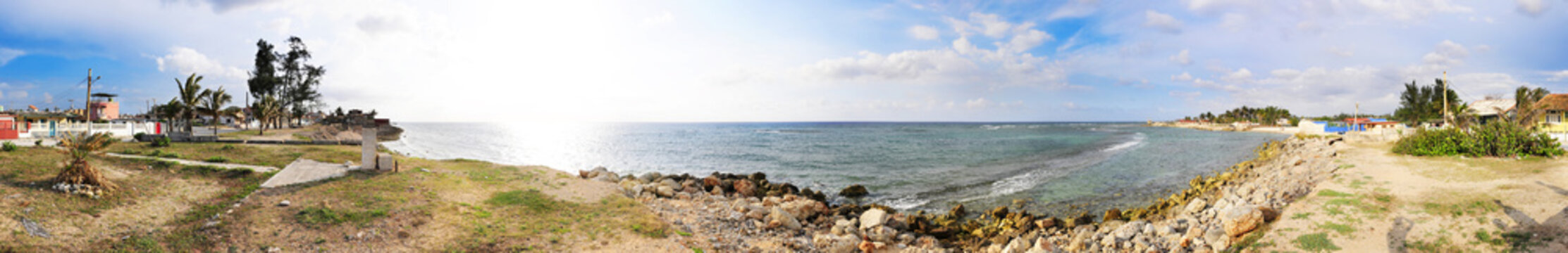 Santa fe beach panorama, cuba