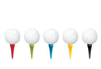 golf balls and tees