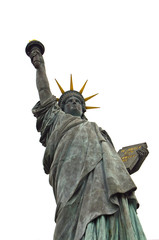 Fototapeta premium Figure statue of freedom on white background