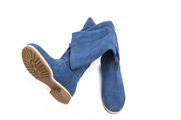 new bright Dark blue boots