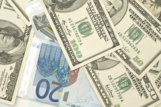 Euro And US Dollar Banknotes