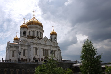 Fototapeta na wymiar Cathedral of Christ the Savior Cathedral in Moscow