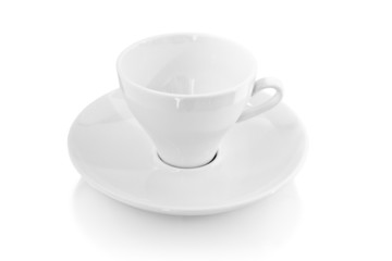 coffee cup with saucer isolated