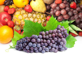 Colorful healthy fresh fruit. Shot in a studio
