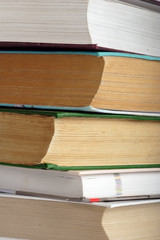 Pile of old books.