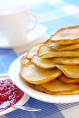 Small pancakes - traditional Russian cuisine