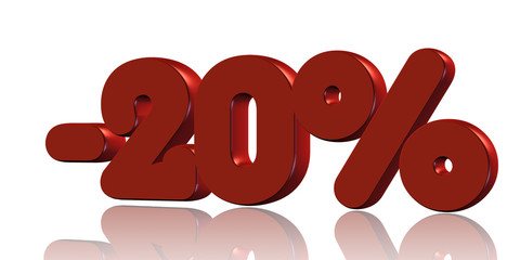 -20% pourcentage, soldes