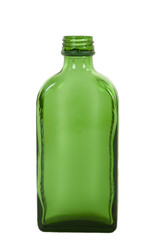 Fancy Green Bottle; isolated on white