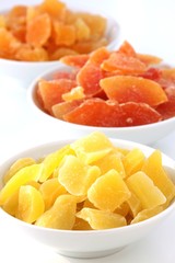 Trockenobst Mango Papaya Melone